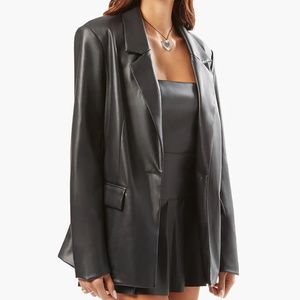 WeWoreWhat Vegan Leather Blazer